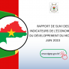 Rapport de suivi des Indicateurs de l'économie et du développement du mois de JUIN 2023